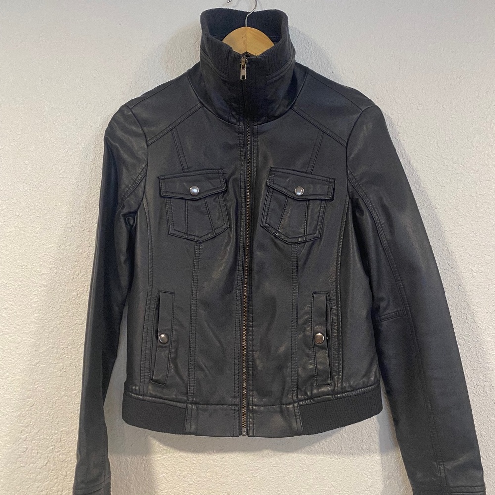 Faux leather jacket